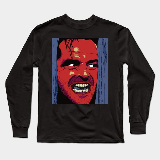 Here's Johnny! Long Sleeve T-Shirt by Black Snow Comics